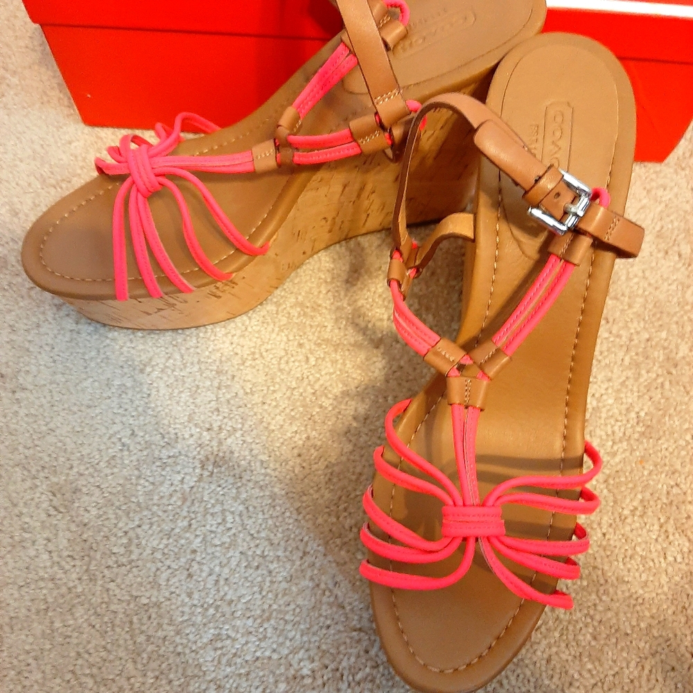 Coach Georgiana Wedge Sandals 11B